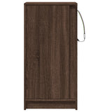Sideboard with LED Brown Oak 42.5x34x85 cm Engineered Wood 852144