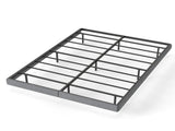160cm200cm Grey Floating King Bed Frame with LED Lights, Metal Platform Bed with Underbed Storage, T6135P516185