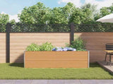 Garden Raised Bed 195 x 100 x 68 cm Galvanised Steel 42017367
