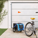 Pet Bike Trailer Blue and Grey Oxford Fabric and Iron 93876