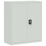 ZNTS File Cabinet Light Grey 90x40x105 cm Steel 339737