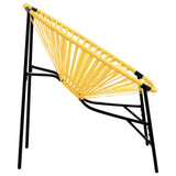 Garden Egg Chair Black and Yellow Poly Rattan 4009290