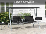 2 Seater Garden Swing Chair Patio Rocking Bench w/ Tilting Canopy, Double Padded Seats, Storage Bag T3398P315890