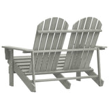 Garden Chair Grey Solid fir wood 2-seater Durable 315900
