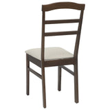 Dining Chair 2 pcs Light Brown and Light Solid Rubber Wood 42020492