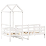 Day Bed with Roof without Mattress White 80x200 cm Solid Wood 3282303