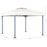 Gazebo 300x300 cm Cream Aluminium 48058