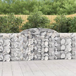 Arched Gabion Baskets 25 pcs 300x30x100/120 cm Galvanised Iron 3146536