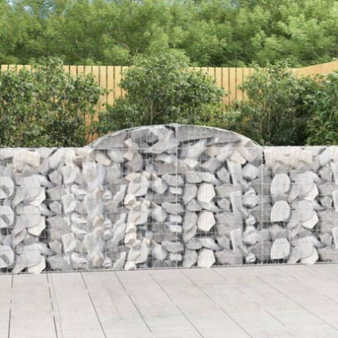 Arched Gabion Baskets 25 pcs 300x30x100/120 cm Galvanised Iron 3146536