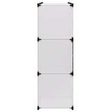 Storage Cube Organiser with 9 Compartments Black and White 244924