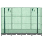 ZNTS Raised Bed with Greenhouse Cover Rattan Look 160x40x123 cm 4015854