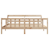 Bed Frame without Mattress 200x200 cm Solid Wood Pine 3306588