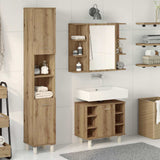 ZNTS 3 Piece Bathroom Furniture Set Artisan Oak Engineered Wood 3328570