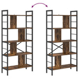 Bookshelf Smoked Oak 75 x 30 x 156 cm Engineered Wood 883960