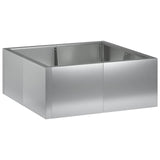 Retaining Wall 4 pcs 100 x 100 x 30 cm Galvanised Steel Silver 3449203