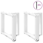 ZNTS Coffee Table Legs T-Shaped 2 pcs White 50x25x cm Steel 4013029