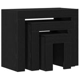 Nesting Tables 3 pcs Black Oak Engineered Wood 862070