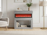 Electric Fireplace Grey Sonoma 64 x 30 x 87 cm Engineered wood 8021108