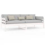 Day Bed without Mattress White Solid Wood Pine 90x200 cm 820358