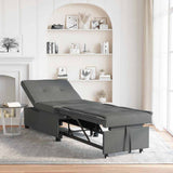 Sofa Bed Dark Grey 194 x 50 x 82 cm Plywood 42008583