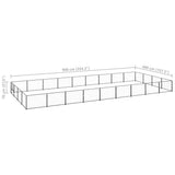 Dog Kennel Black 36 m Steel 3082148