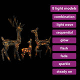 Reindeer Family Colourful Acrylic 329796