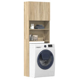 ZNTS Washing Machine Cabinet Sonoma Oak 64x24x190 cm Engineered Wood 859129