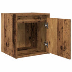 ZNTS Wall-Mounted Bedside Cabinets 2 pcs Old Wood 38x34x40 cm 861244