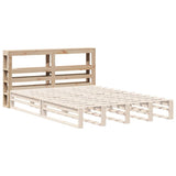 Headboard with Shelves 120 cm Solid Wood Pine 850890