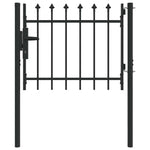 Fence Gate Grey 100 x 75 cm Powder coated steel 42008878