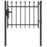 Fence Gate Grey 100 x 75 cm Powder coated steel 42008878