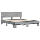 Bed Frame without Mattress Grey Sonoma 150x200 cm King Size 3280190