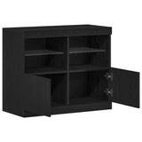 LED Sideboard Black 81 x 37 x 66.5 cm Engineered Wood 863032