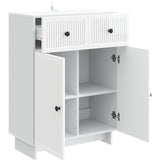Sideboard High Gloss White 66 x 34.5 x 90 cm Engineered Wood 893949