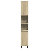 Bathroom Cabinet Sonoma Oak 30x30x190cm Engineered Wood 849669