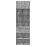Storage Cabinet Grey Sonoma 70x42.5x225 cm Engineered Wood 3281341