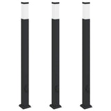 Bollard Lights with Outlet 3 pcs 110 cm Black IP44 4006088