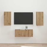 TV Cabinet Set Wall-mounted 2 pcs Artisan Oak Engineered Wood 3408969