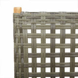 Garden Dining Set Grey Solid acacia wood, PE rattan Large 3281731