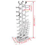 243503 Wine Rack Aluminium Silver 27 Bottles