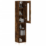 Highboard Smoked Oak 34.5x34x180 cm Engineered Wood 3199358