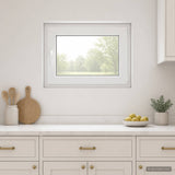 Basement Window RISOR 80 x 55 cm PVC and Glass 42047846