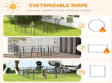 12 Panels Heavy Duty Puppy Playpen, for Small Dogs, Indoor and Outdoor Use - Silver T3398P349726