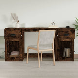 Desk with Cabinet Smoked Oak Engineered Wood 3185332