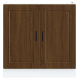 Sink Base Cabinet "Porto" Brown Oak 80x46x81.5 cm Engineered Wood 853934