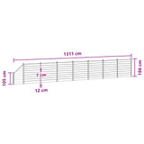 Fence Set 8 pcs 1311 x 186 cm WPC and Aluminium Black 3429426