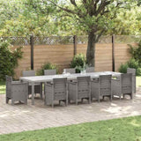 Garden Table Light Grey 350 x 100 x 74 cm Poly Rattan 3378527