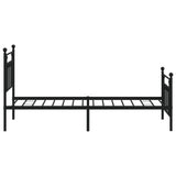 Bed Frame Black Powder-Coated Steel Single Metal Bed Frame 353546