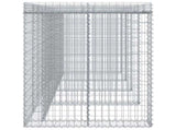 Gabion Wall for Garbage Bin 350x91x120 cm Galvanised Iron 151338