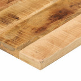 Table Top 120x60x1.5 cm Rectangular Solid Wood Rough Mango 371336